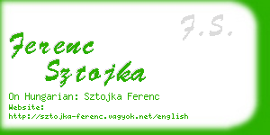 ferenc sztojka business card